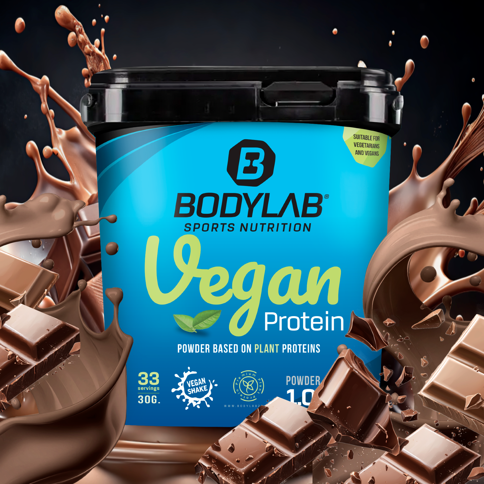 Vegan Protein (1000g) Double Chocolate