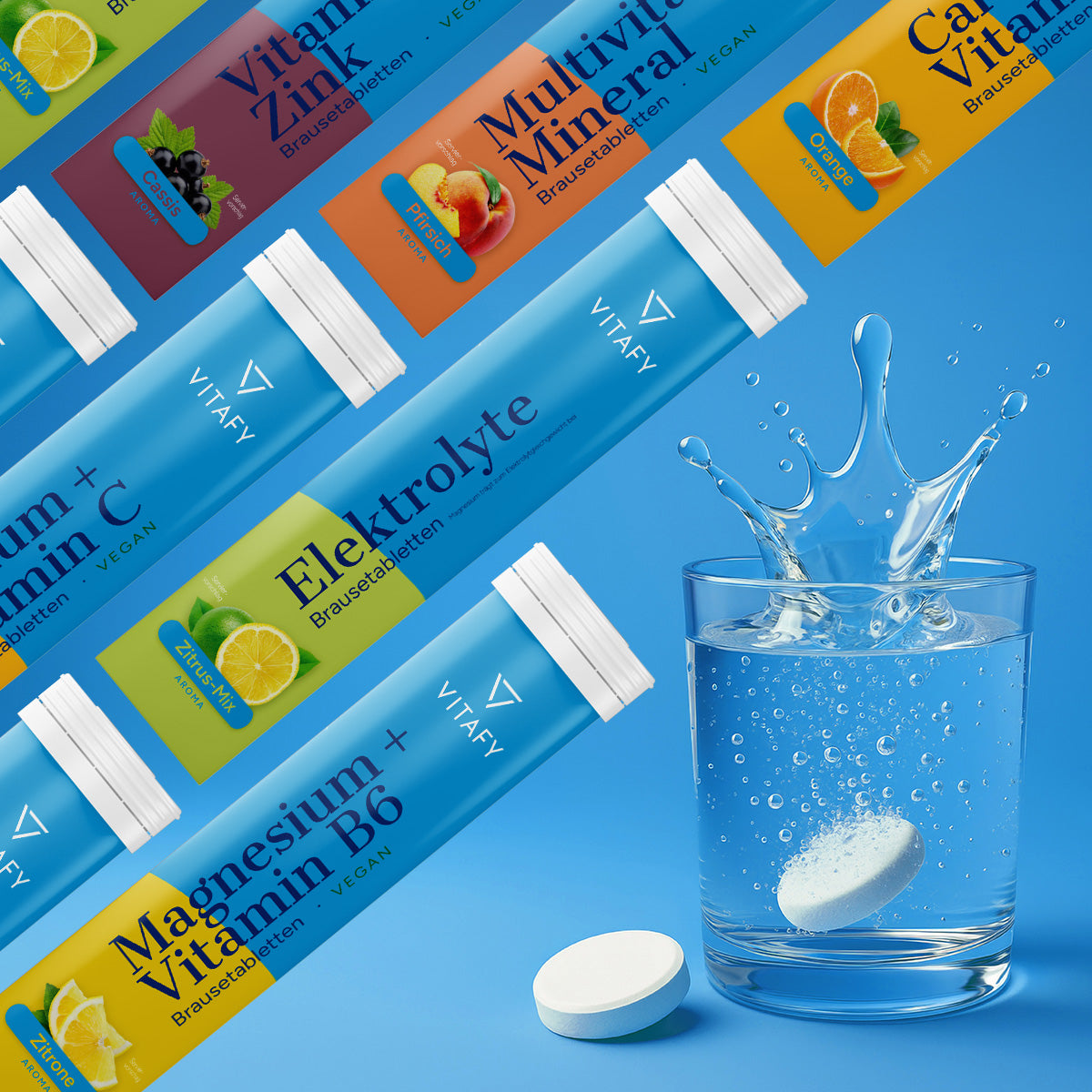 Magnesium + Vitamin C - Orange (20 Brausetabletten) - 6er Pack