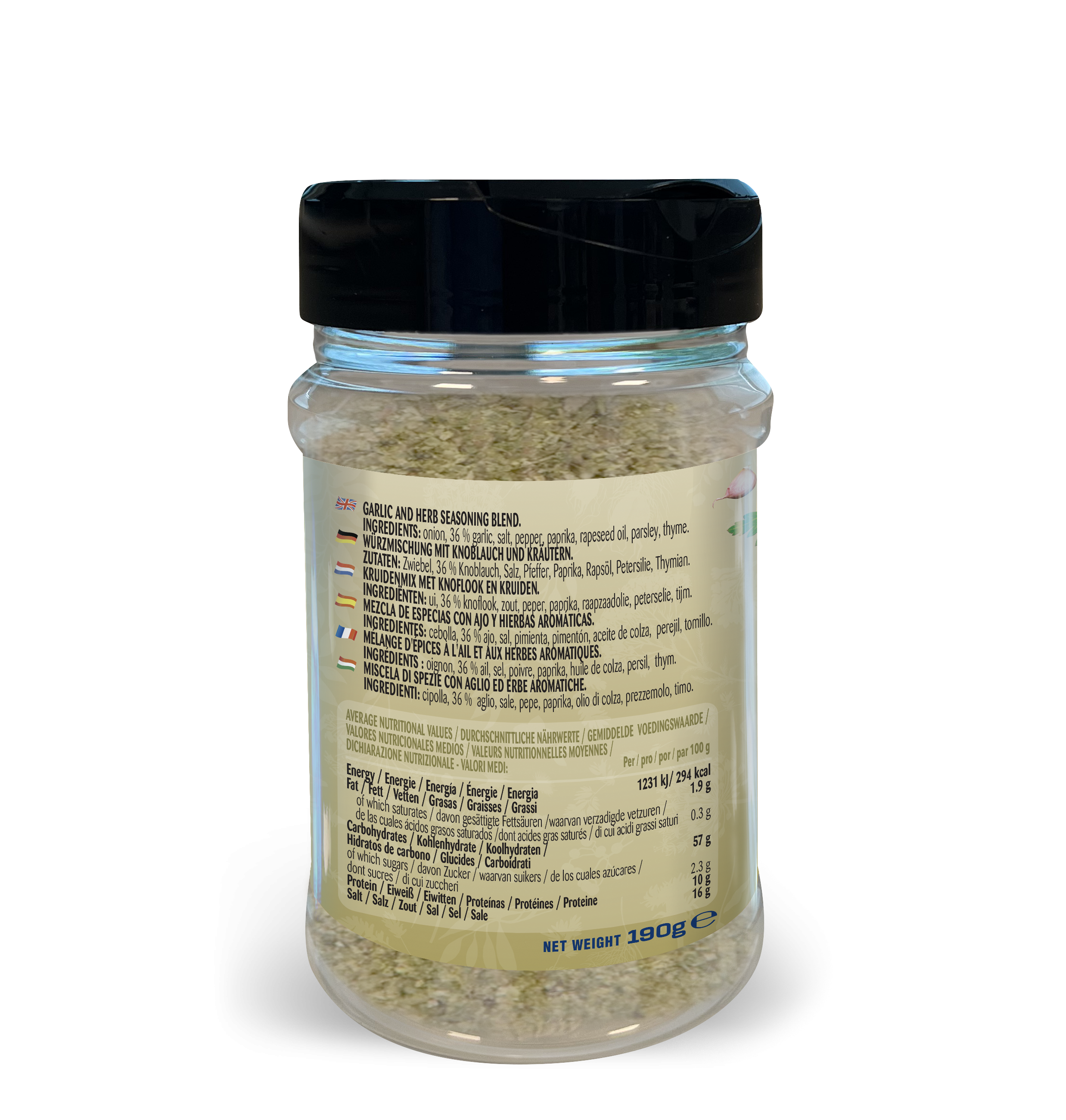 Zero Spice (110g-190g) Garlic & Herbs