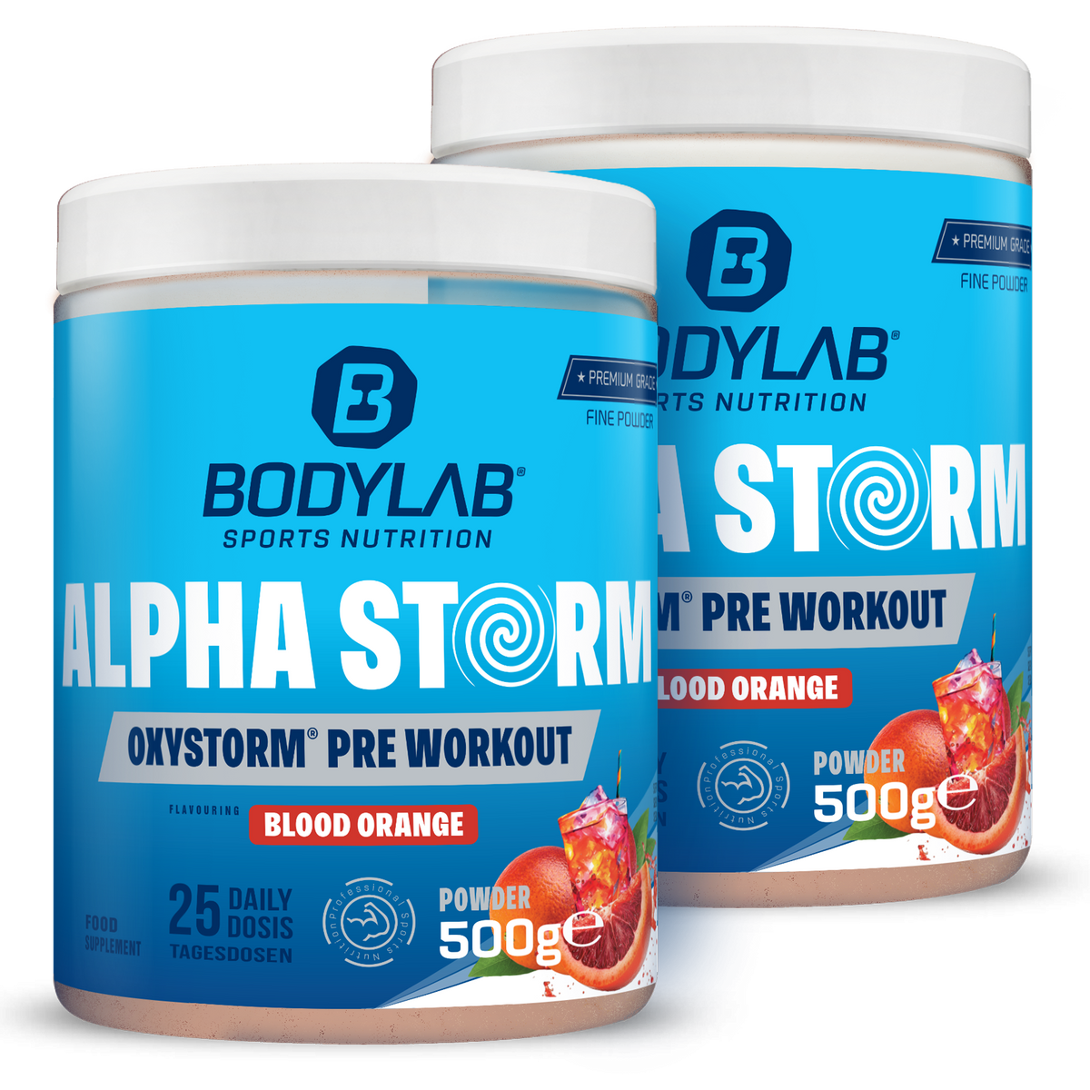 2 x Alpha Storm - OXYSTORM® Pre Workout Blood Orange (je 500g)