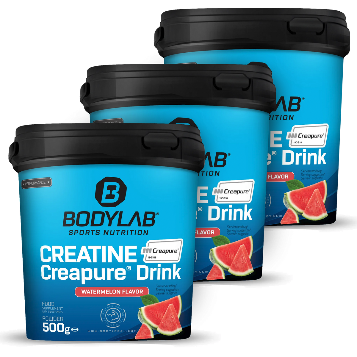 3 x Creatine Creapure® Drink (je 500g)