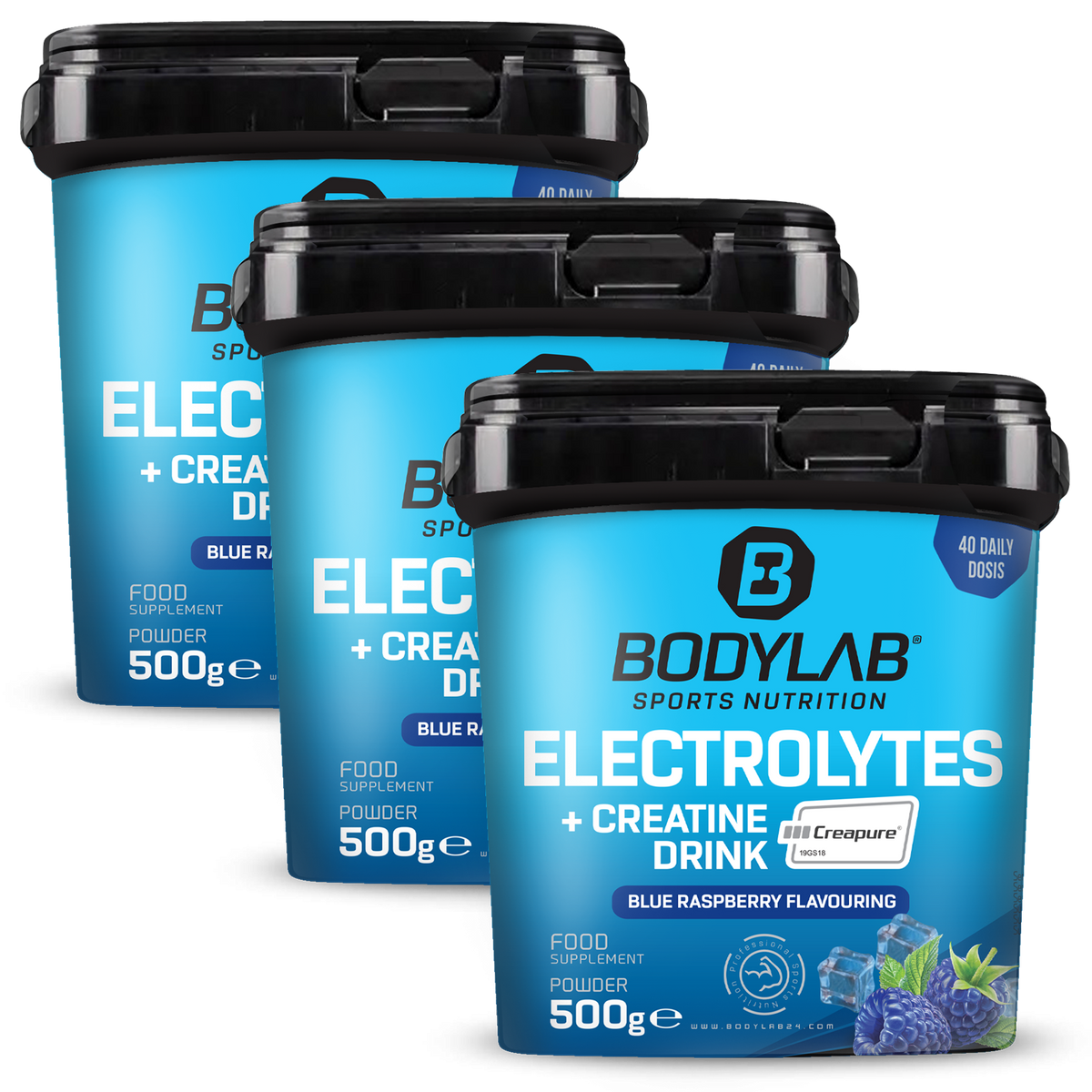 3 x Electrolytes + Creatine Drink (je 500g)