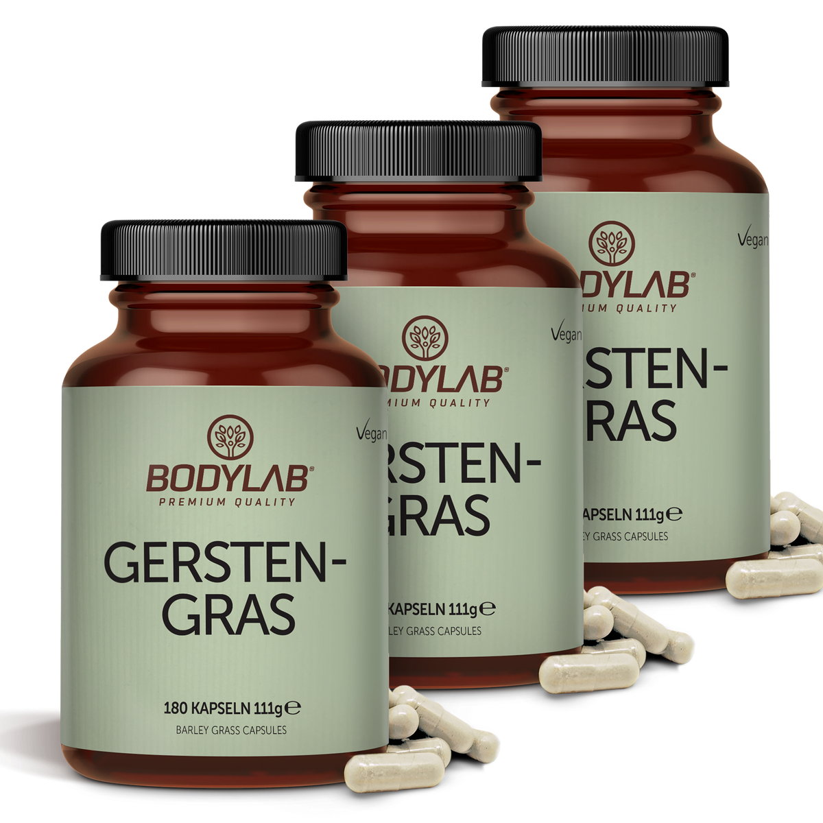 3 x Gerstengras in Kapselform (3 x 180 Kapseln)