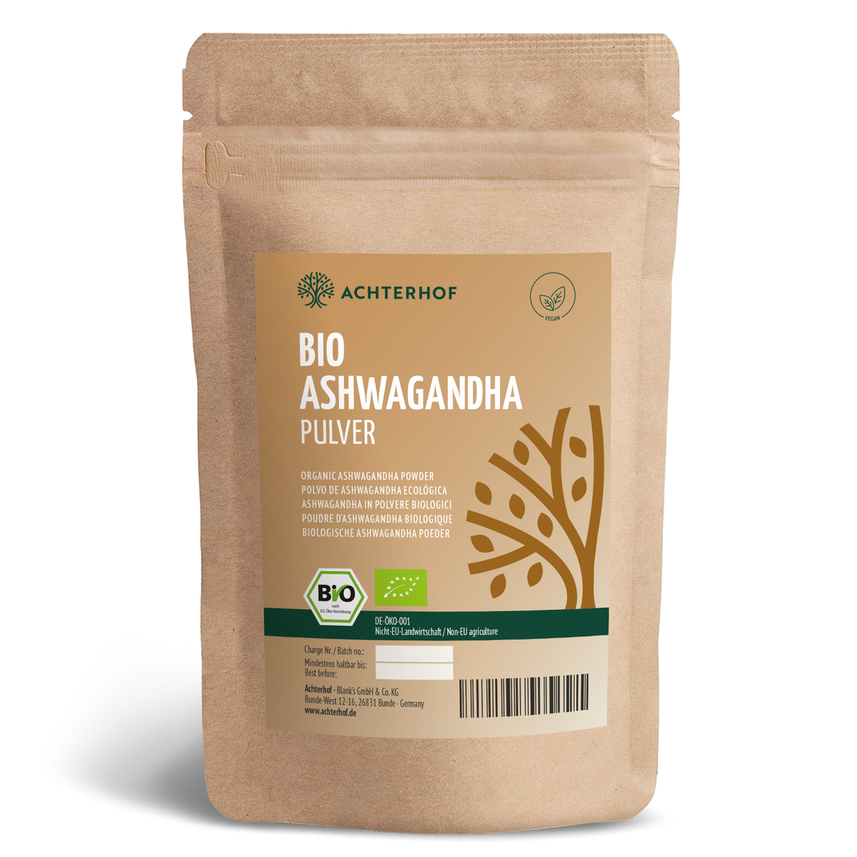 Bio Ashwagandha Pulver (500g)