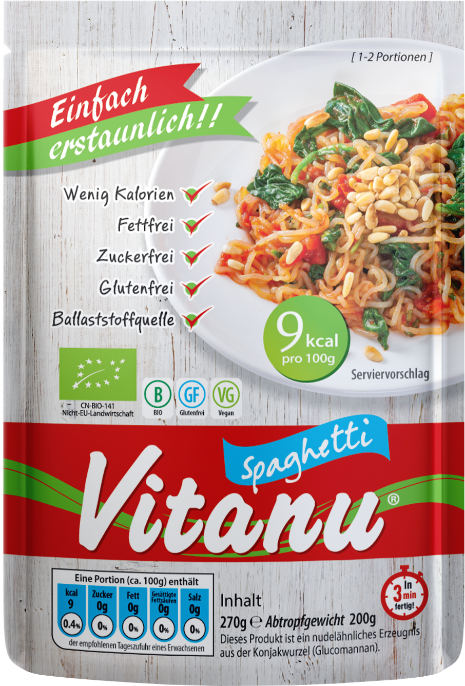 Bio Konjak Spaghetti (270g)