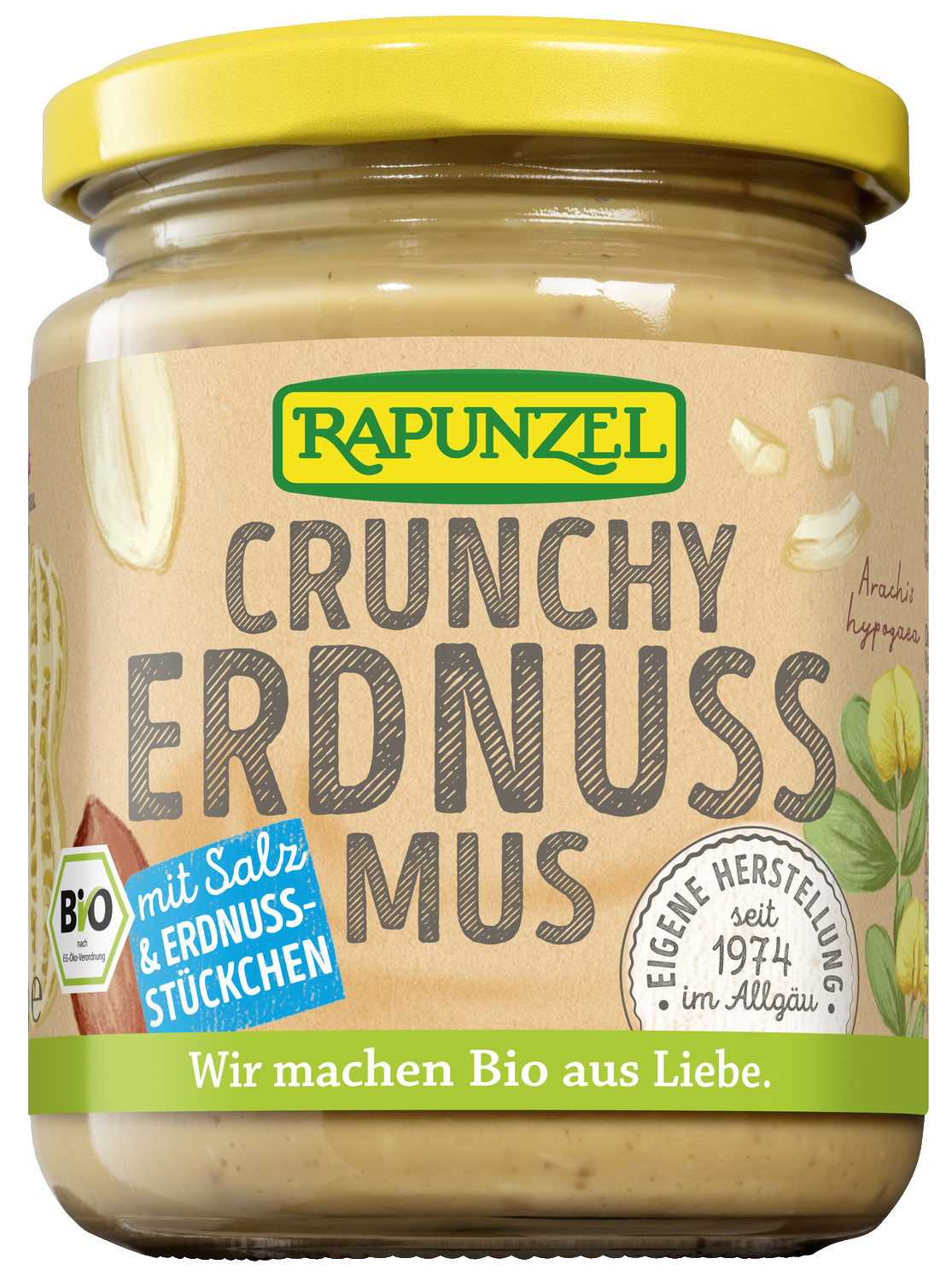 Erdnussmus Crunchy mit Salz bio (250g)