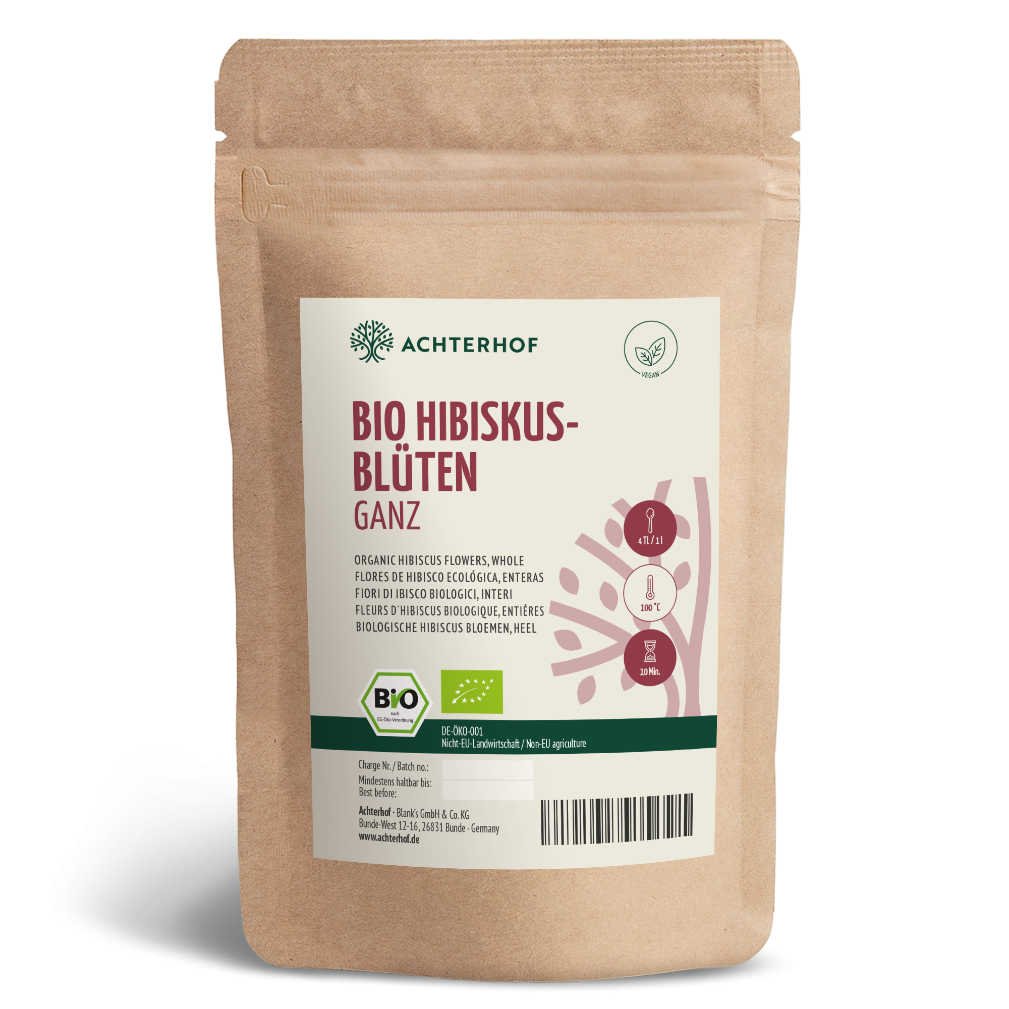 Bio Hibiskusblüten ganz (500g)