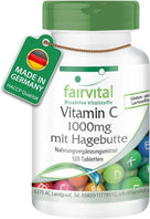 Vitamin C 1000mg mit Hagebutten (120 Tabletten)