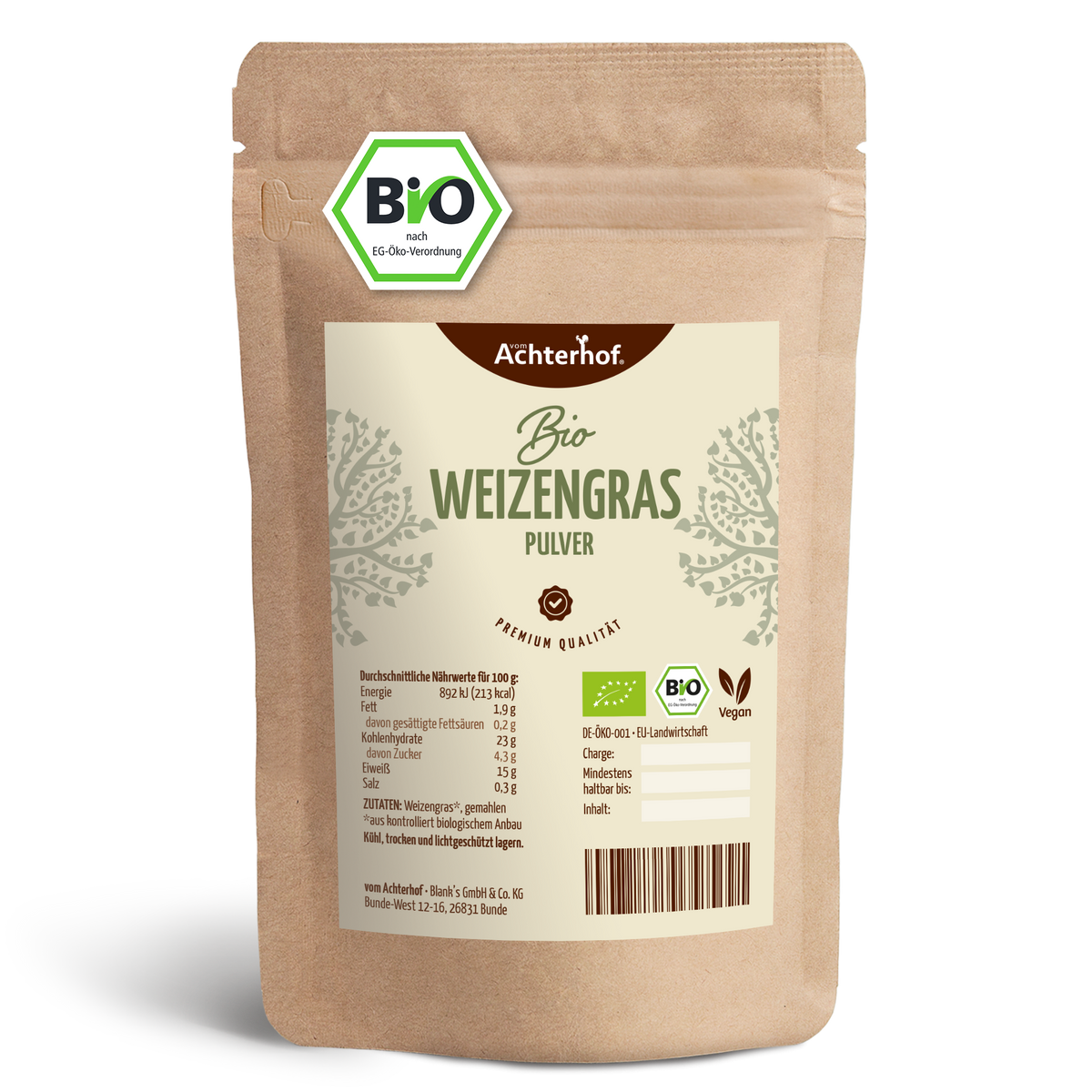 Weizengras Pulver Bio (500g)