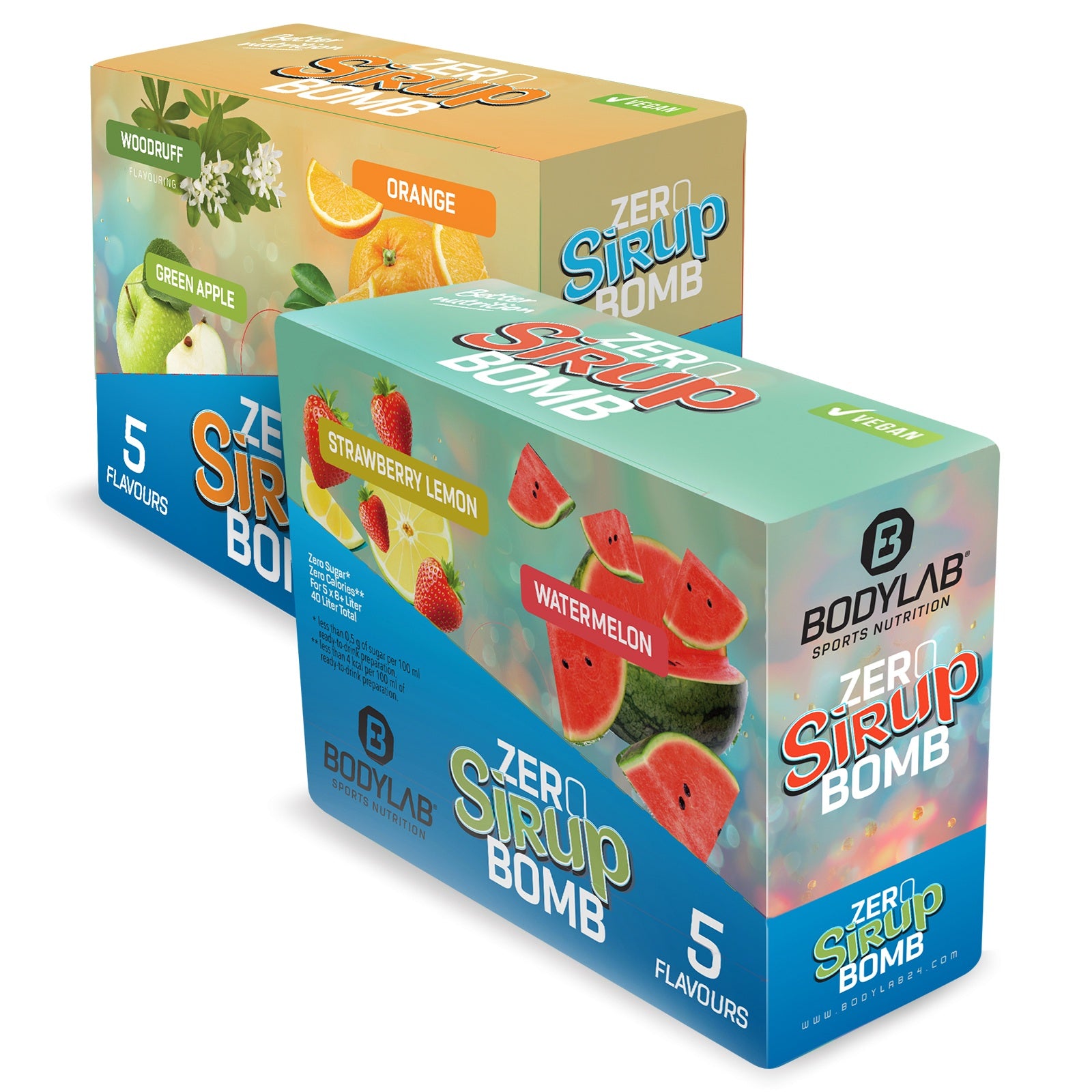 Doppelpack ZERO Sirup BOMB (2 x je 5 x 65ml) – BODYLAB