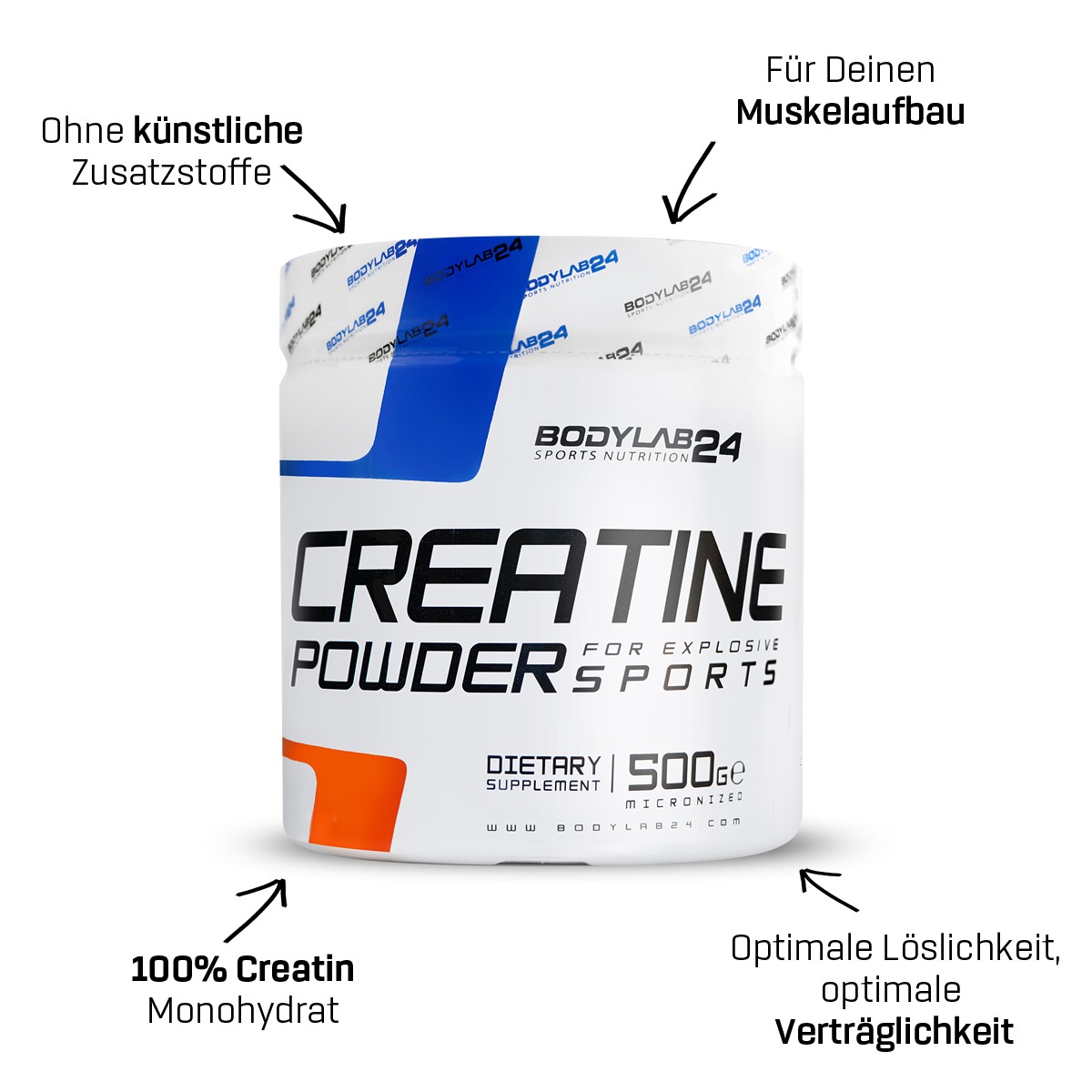 Creatin Pulver 500 g von Bodylab24 kaufen Bodylab24.de