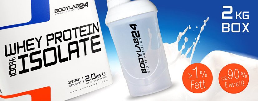 Bodylab24 Whey Protein Isolat Produktbanner