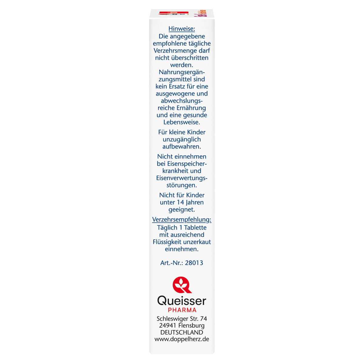 Eisen + C + Histidin + Folsäure (30 Tabletten)