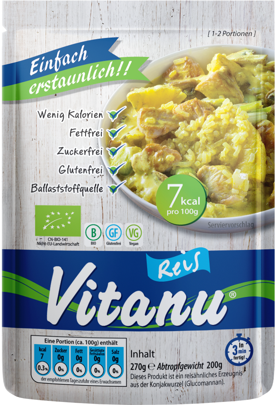 Bio Konjak auf Reis Art (270g)