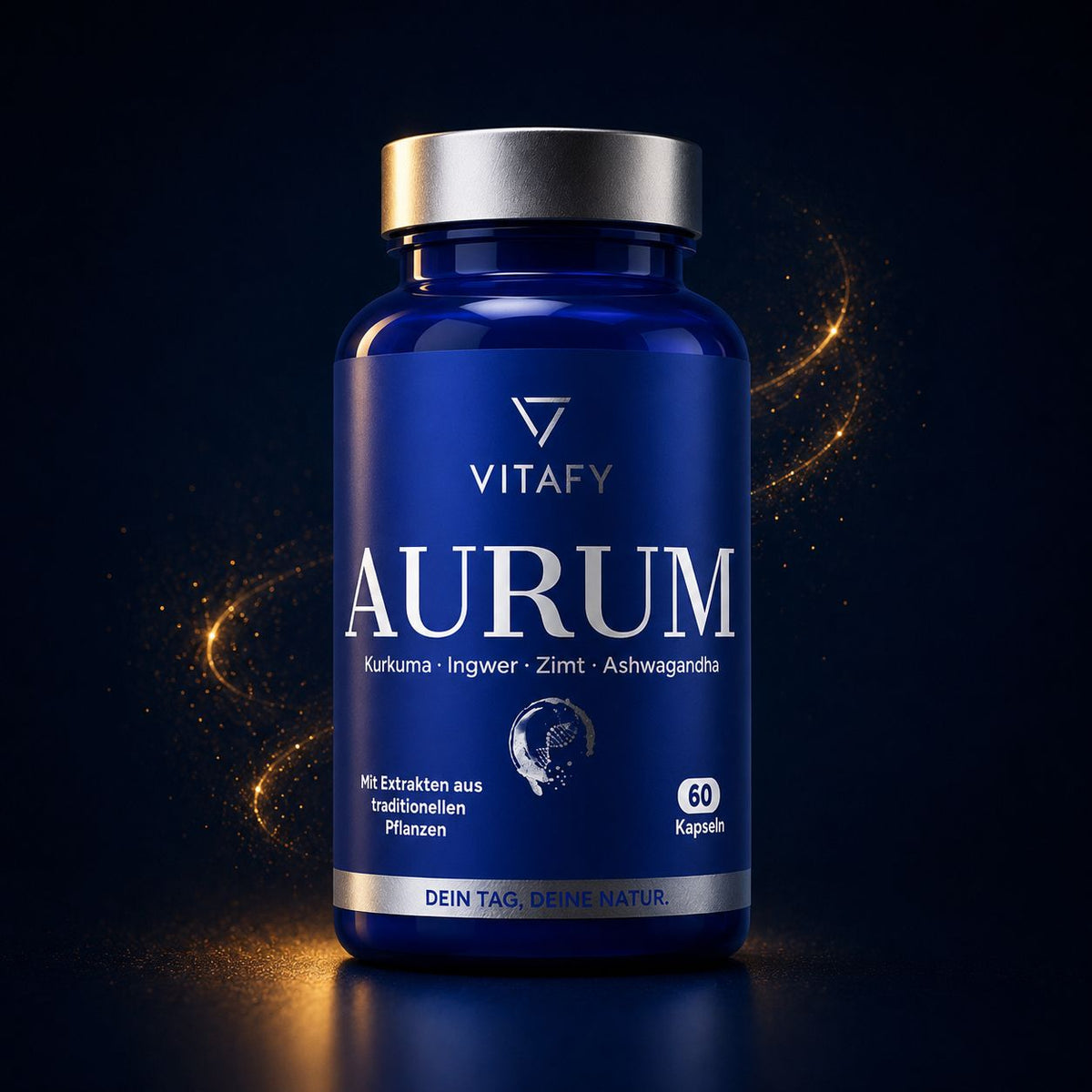 AURUM - Goldene Mischung mit Kurkuma, Ingwer, Zimt & Ashwagandha (60 Kapseln)