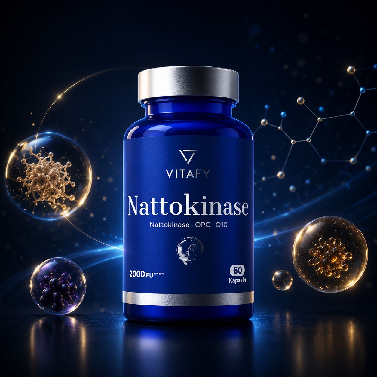 Nattokinase mit OPC und Coenzym Q10 (60 Kapseln)