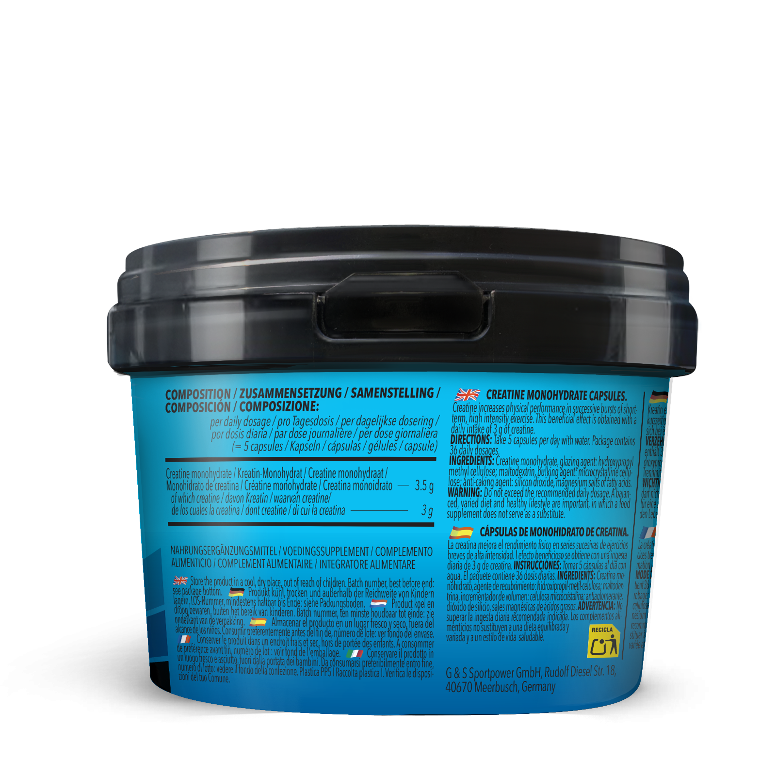 Creatine Monohydrate (180 Kapseln)