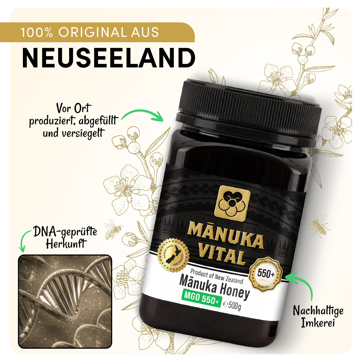 Manuka Vital Honig MGO 550+ (500g)