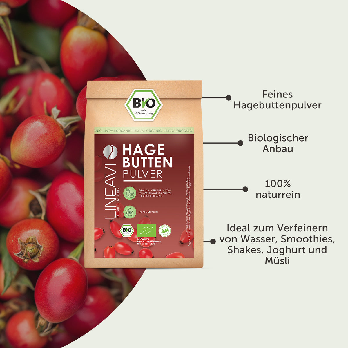 Doppelpack: Bio Hagebuttenpulver (2x1000g)