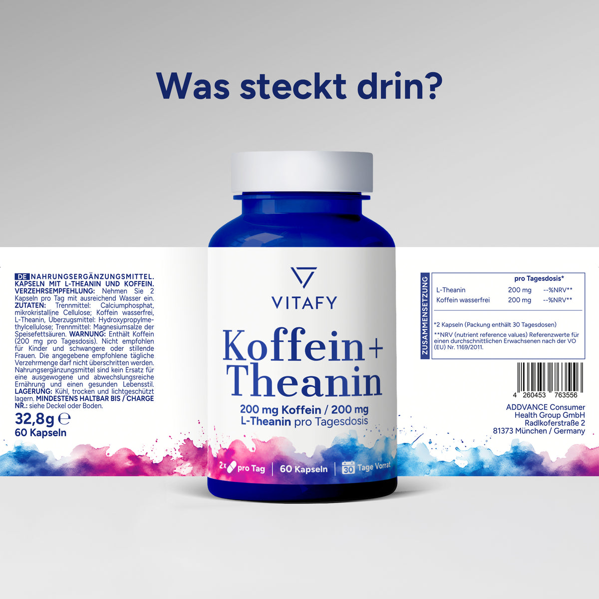Koffein + Theanin (60 Kapseln)