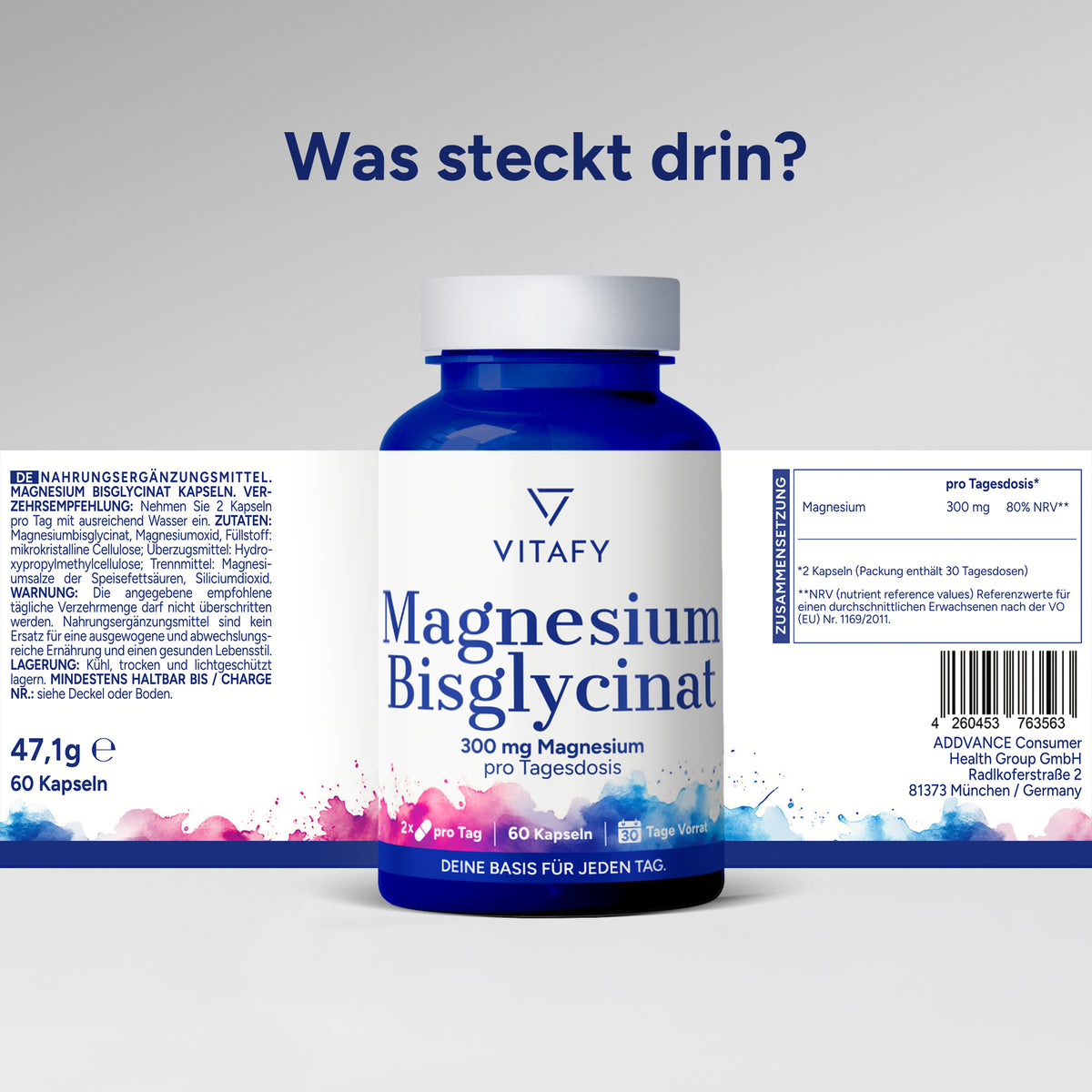 Magnesium Bisglycinat (60 Kapseln)