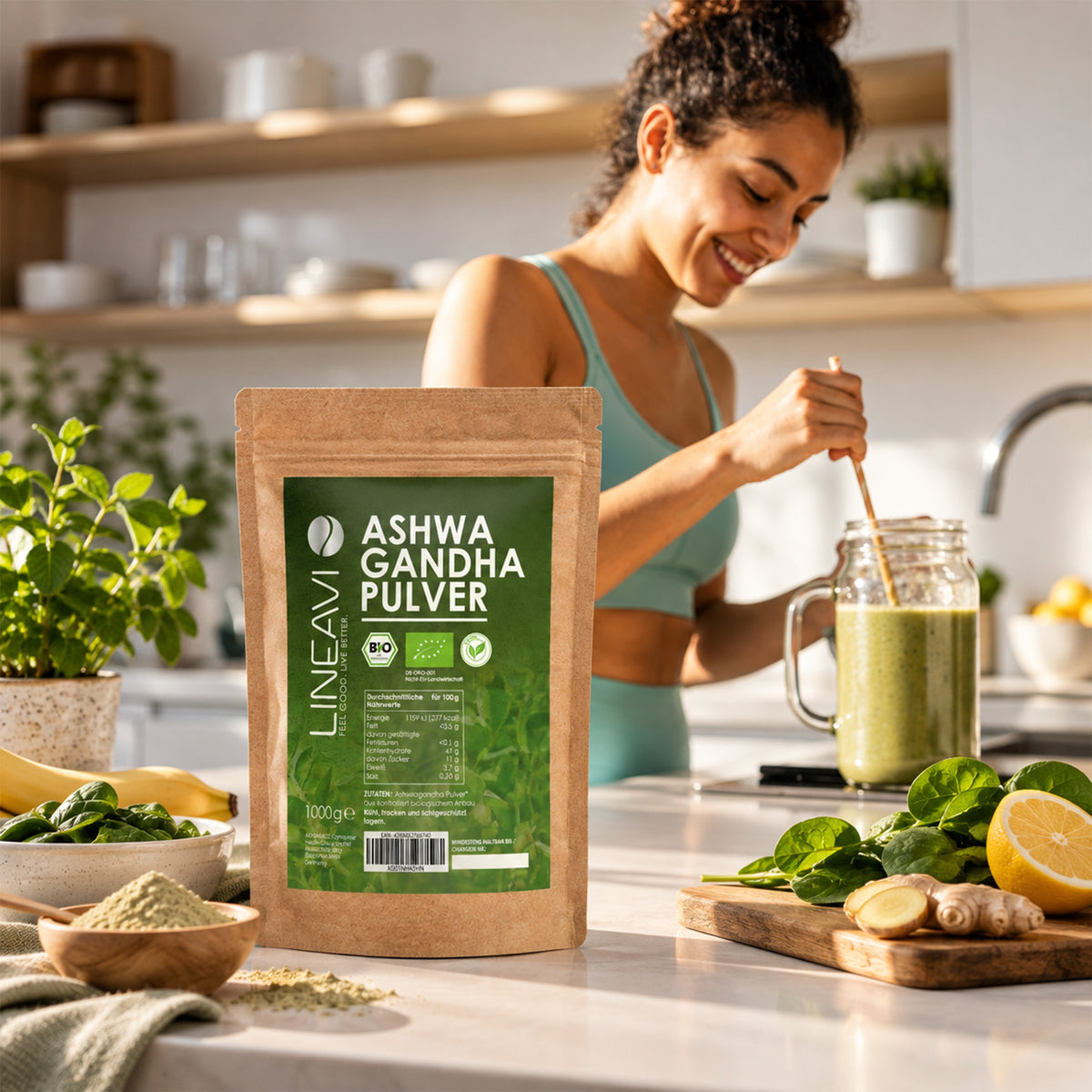 Doppelpack: Bio Ashwagandhapulver (2x1000g)