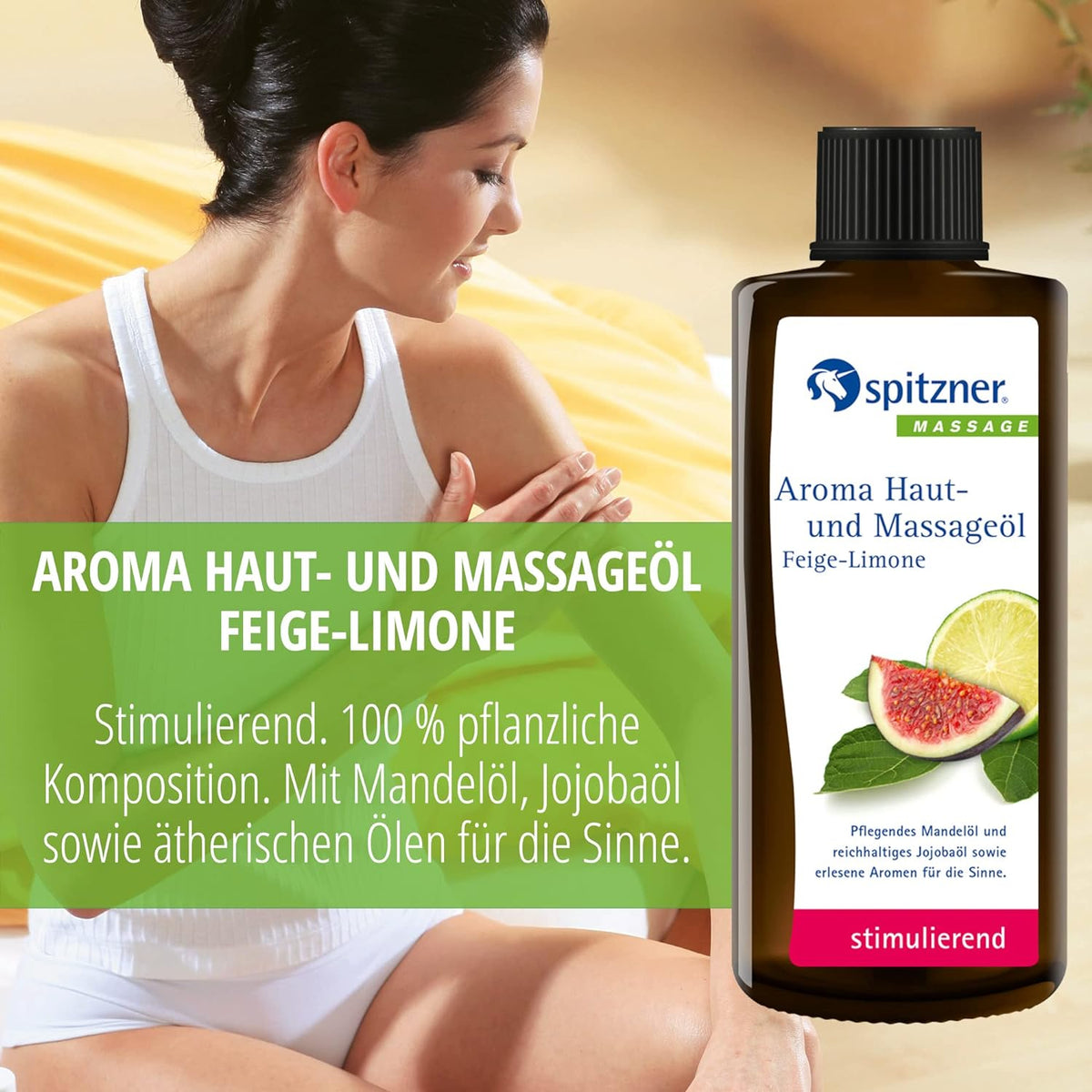Aroma Haut- und Massageöl Feige-Limone (190ml)