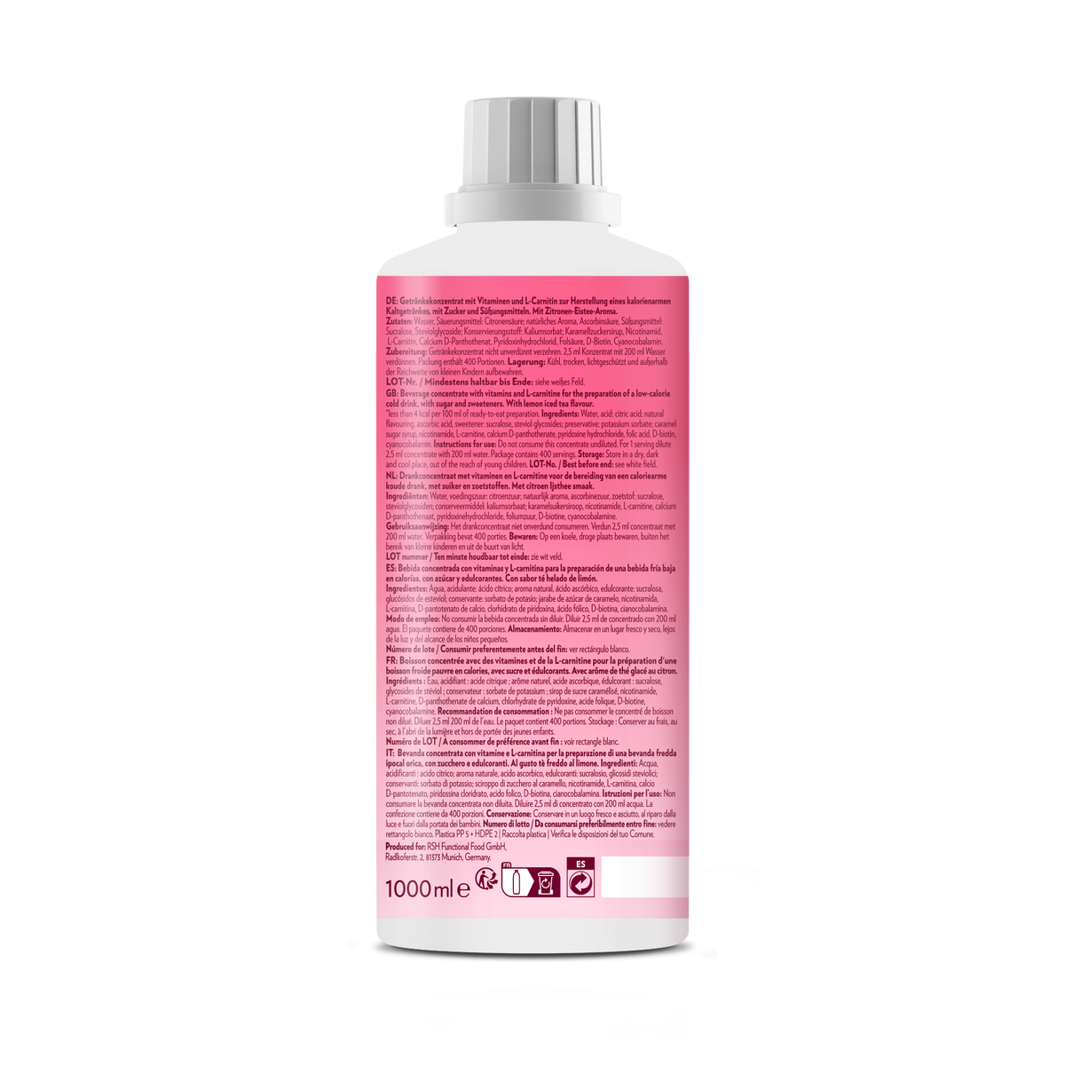 Zero Drink (1000ml) Zitronen-Eistee