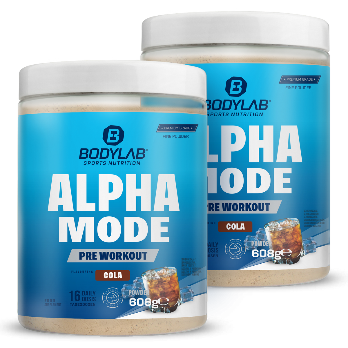 2 x Pre Workout Alpha Mode Cola (je 608g)