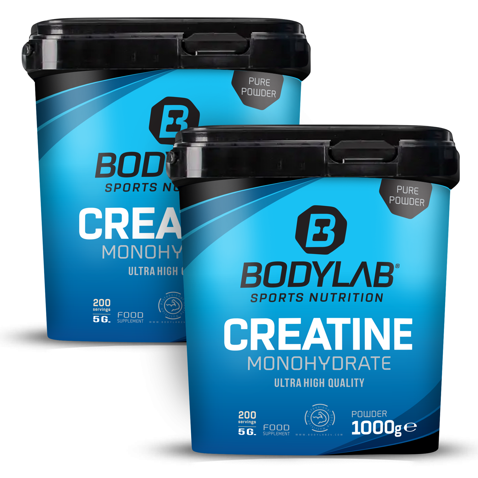 Creatine Monohydrate - 100% Pure Powder (2x1000g)