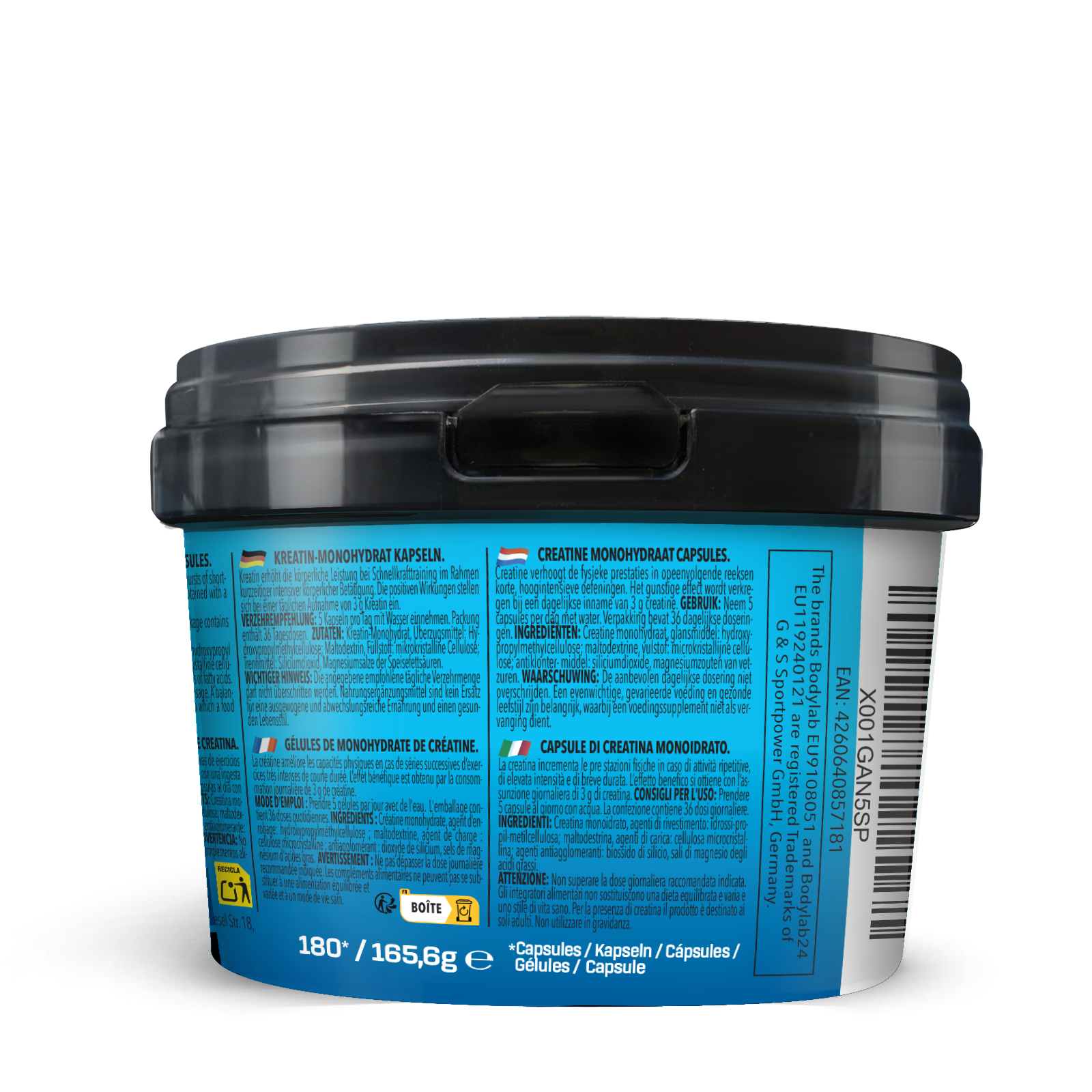 Creatine Monohydrate (180 Kapseln)