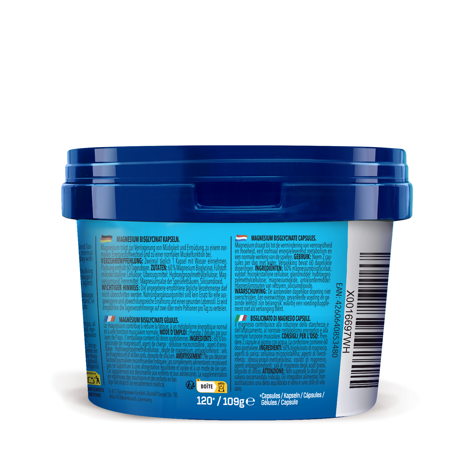 2 x Magnesium Bisglycinate (120 Kapseln)