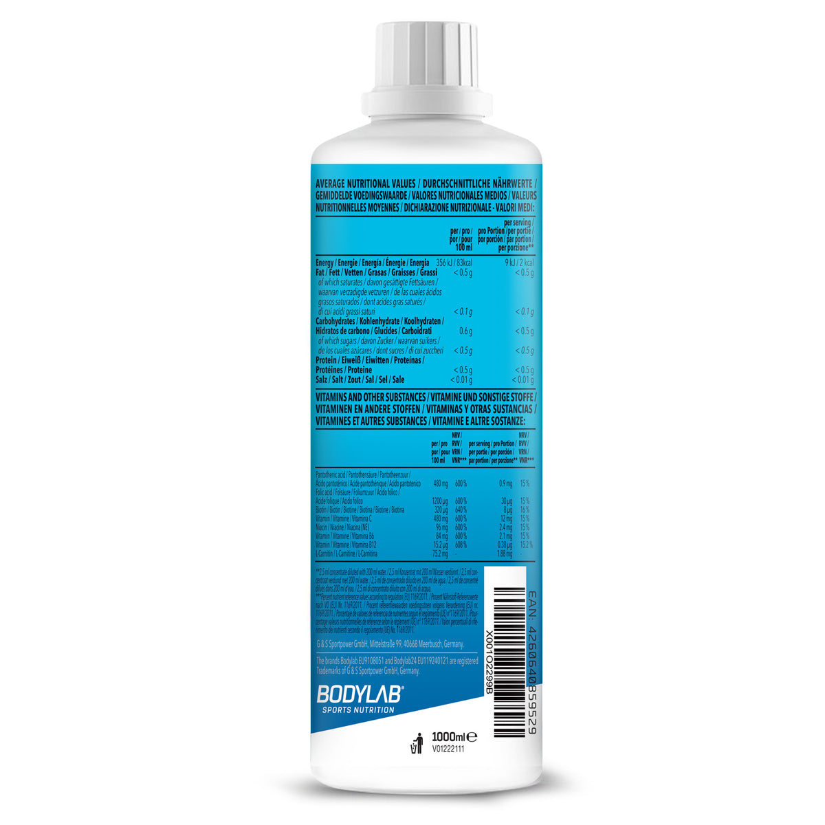 Vital Zero Drink (1000ml) Tropischer Früchtemix