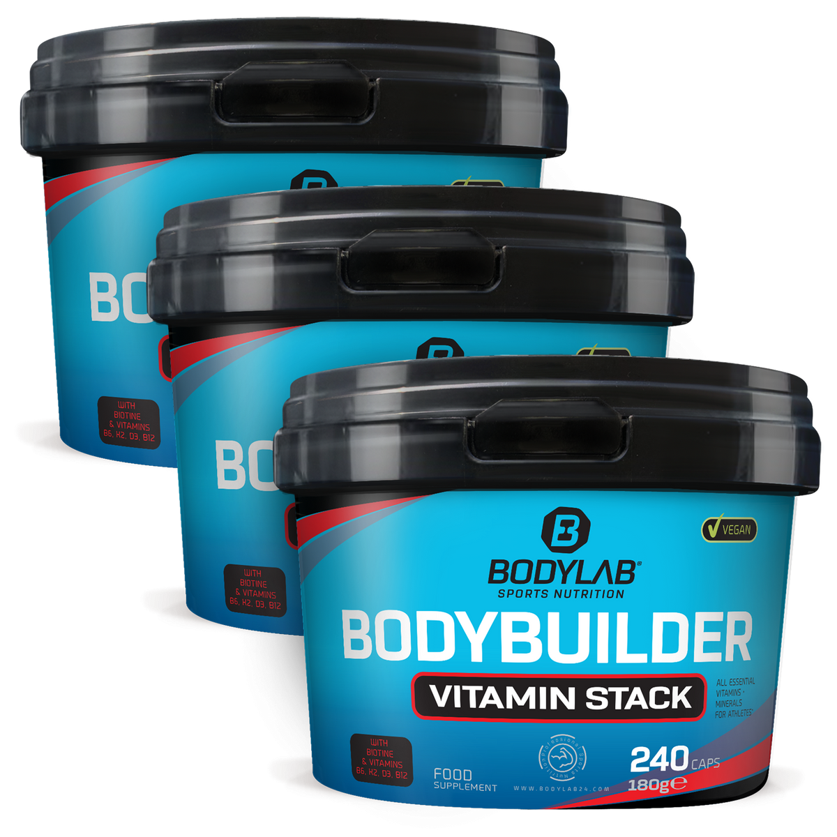 3 x Bodybuilder Vitamin Stack (je 240 Kapseln)