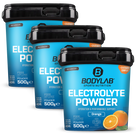 3 x Electrolyte Powder (3 x 500g) - Orange Flavouring