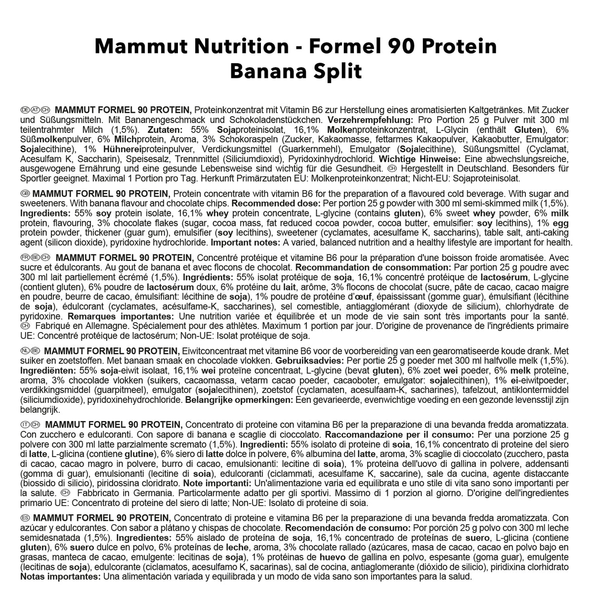 Formel 90 Protein (3000g) Banana Split