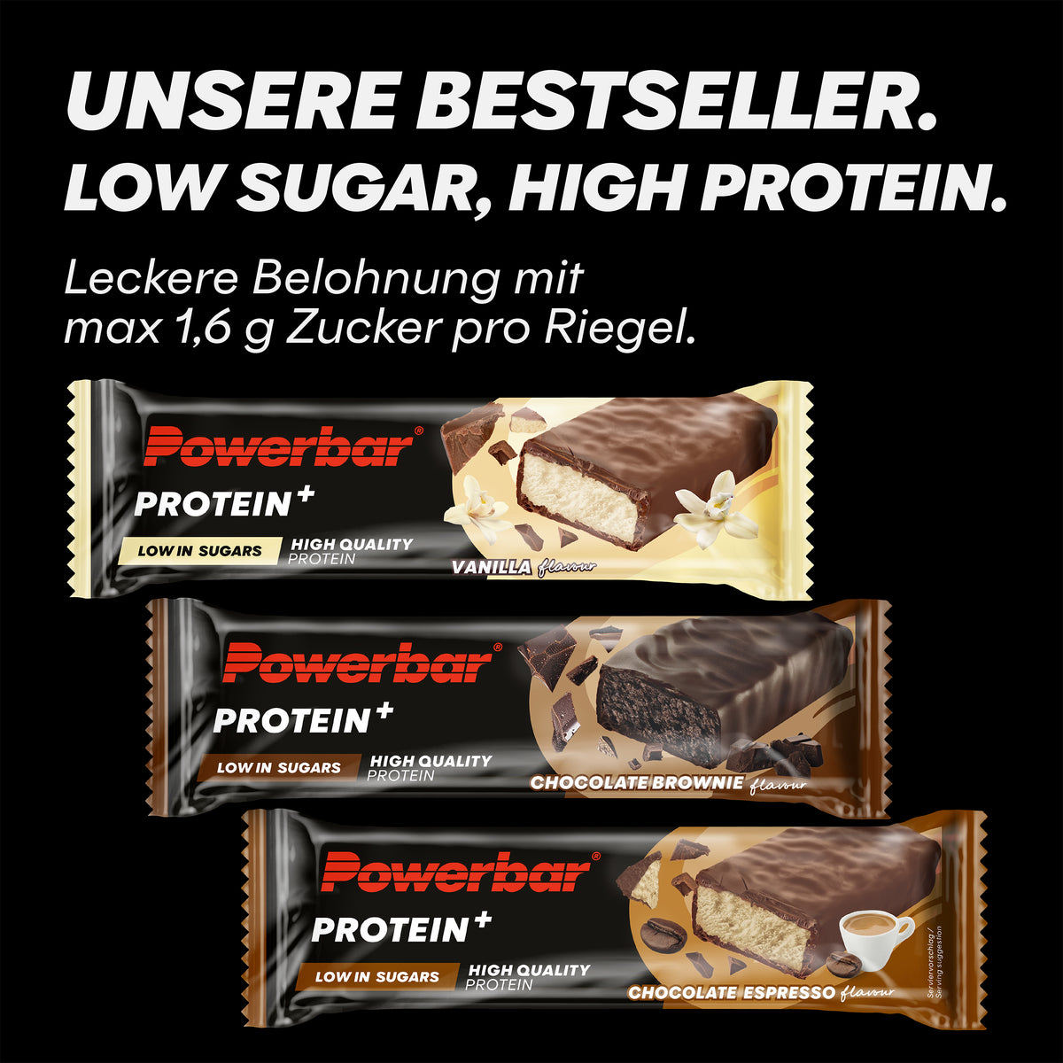 Protein+ Low in Sugars (16x35g) Chocolate Espresso
