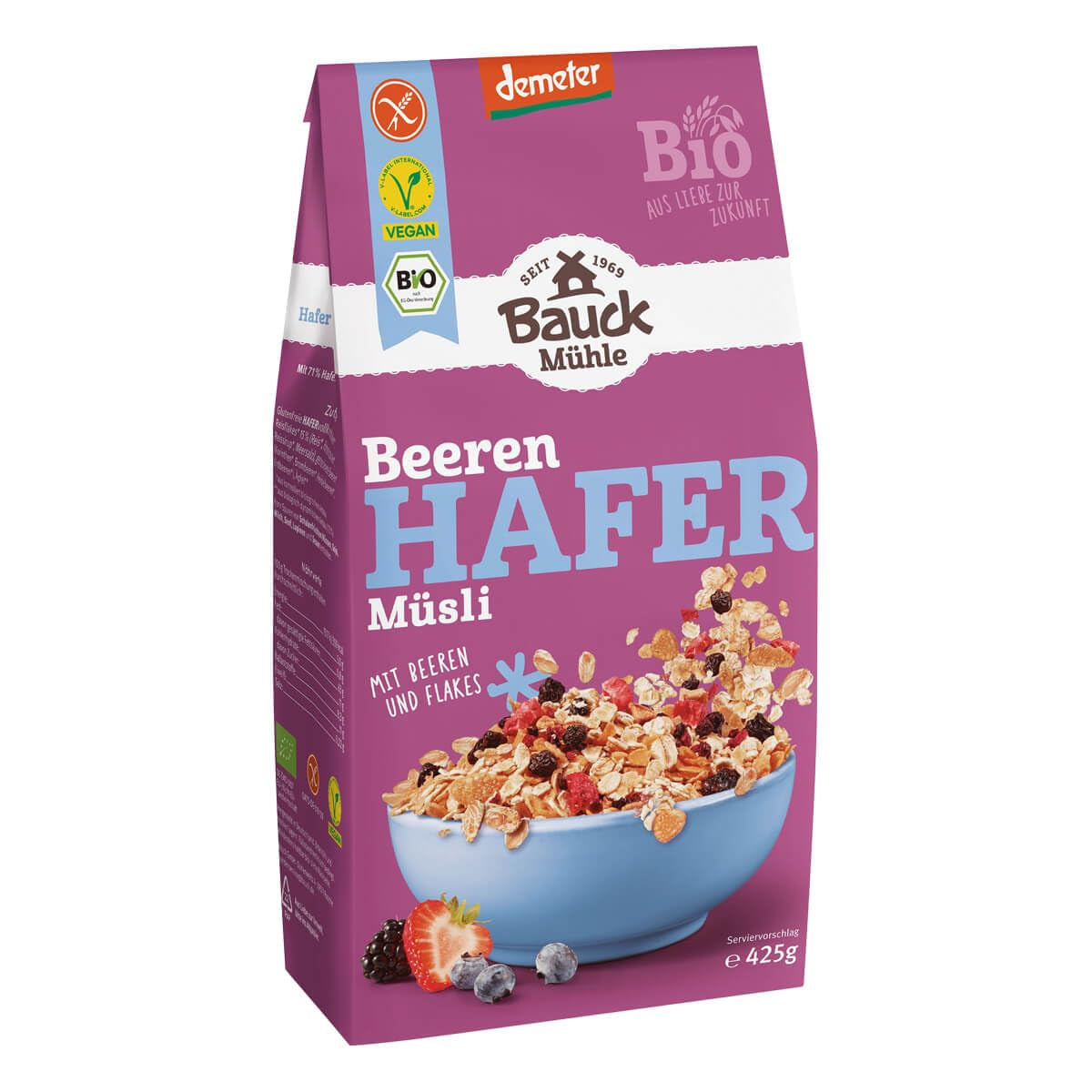 Hafermüsli mit Beeren glutenfrei bio (425g)