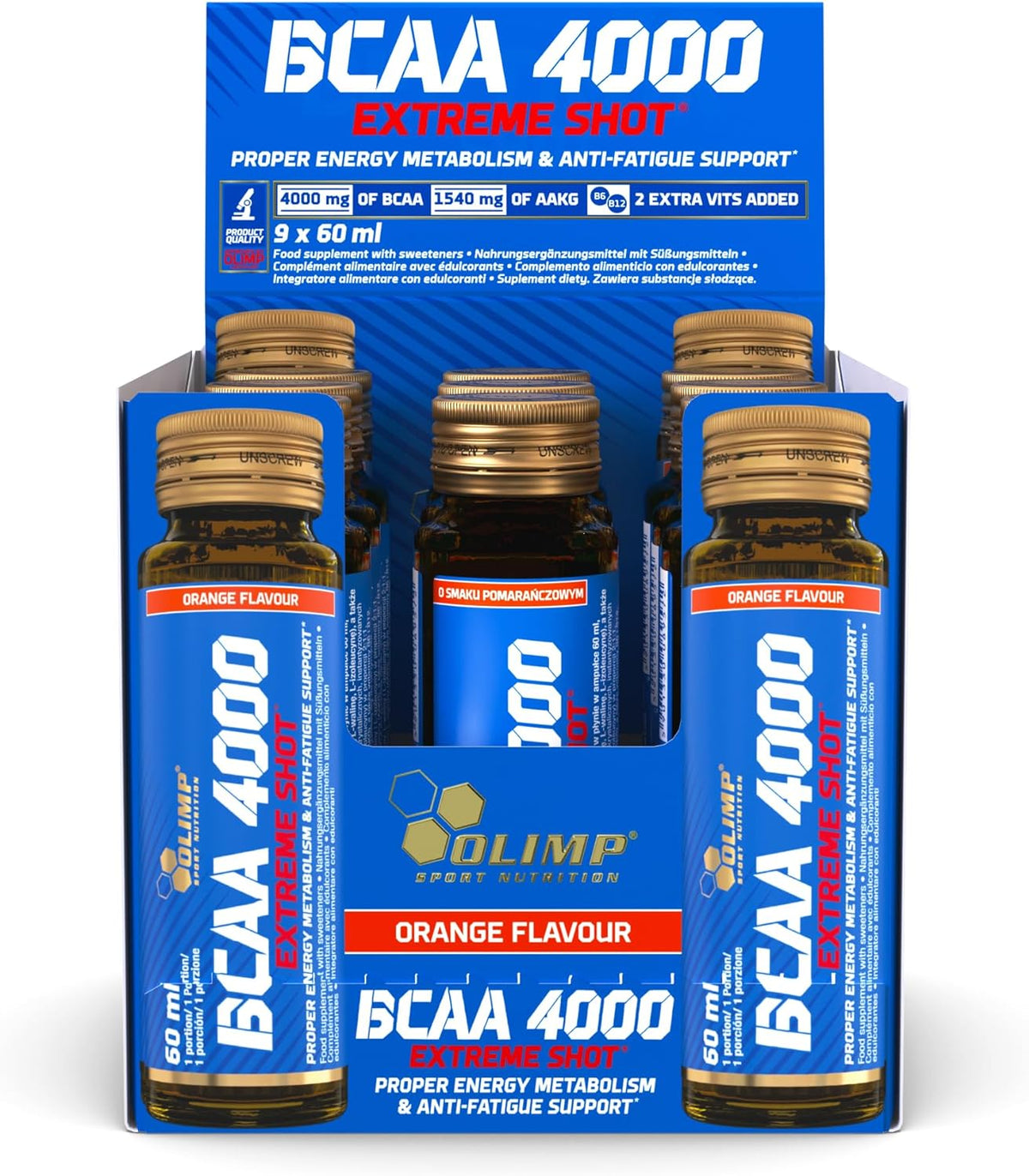 BCAA 4000 Extreme Shot Orange (9x60ml) - Default Title