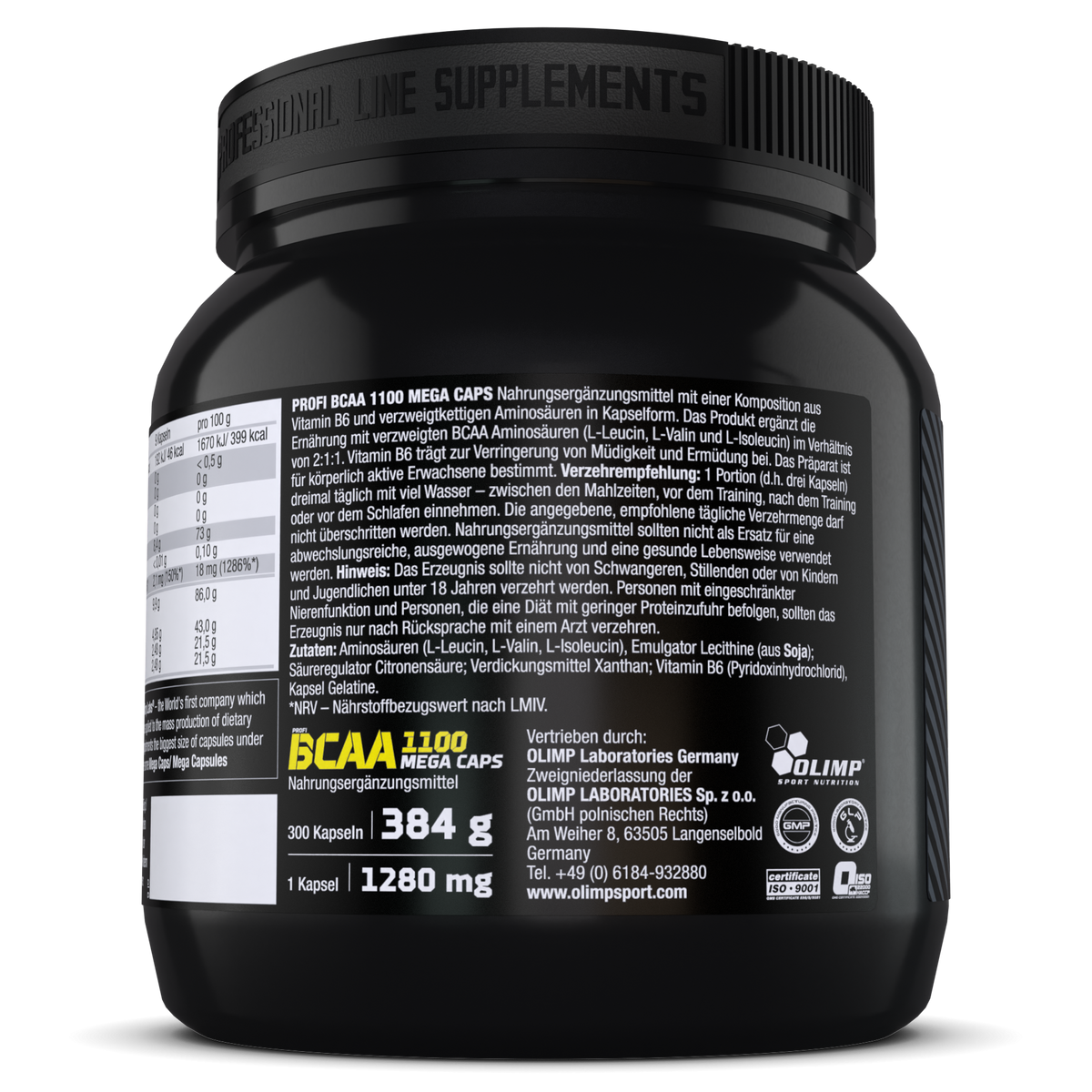 BCAA Mega Caps 1100 (300 Kapseln)