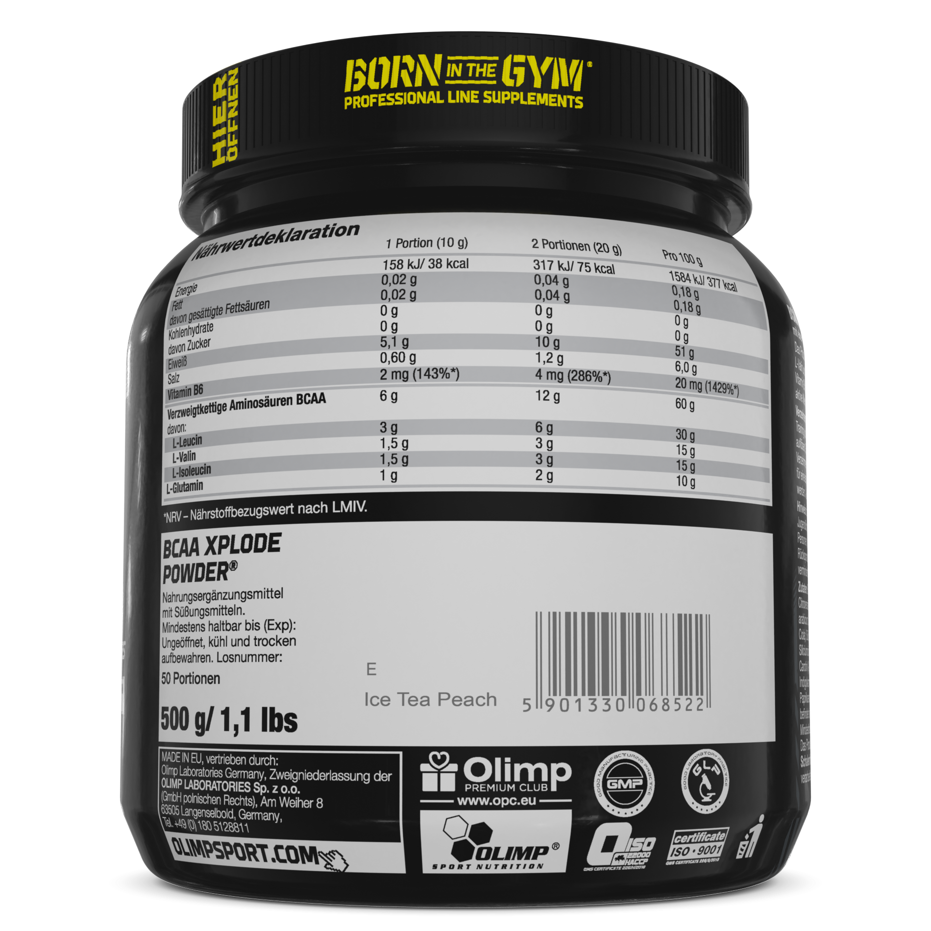 BCAA Xplode Powder (500g) Ice Tea Peach