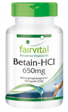 Betain HCL 650mg (120 Kapseln)