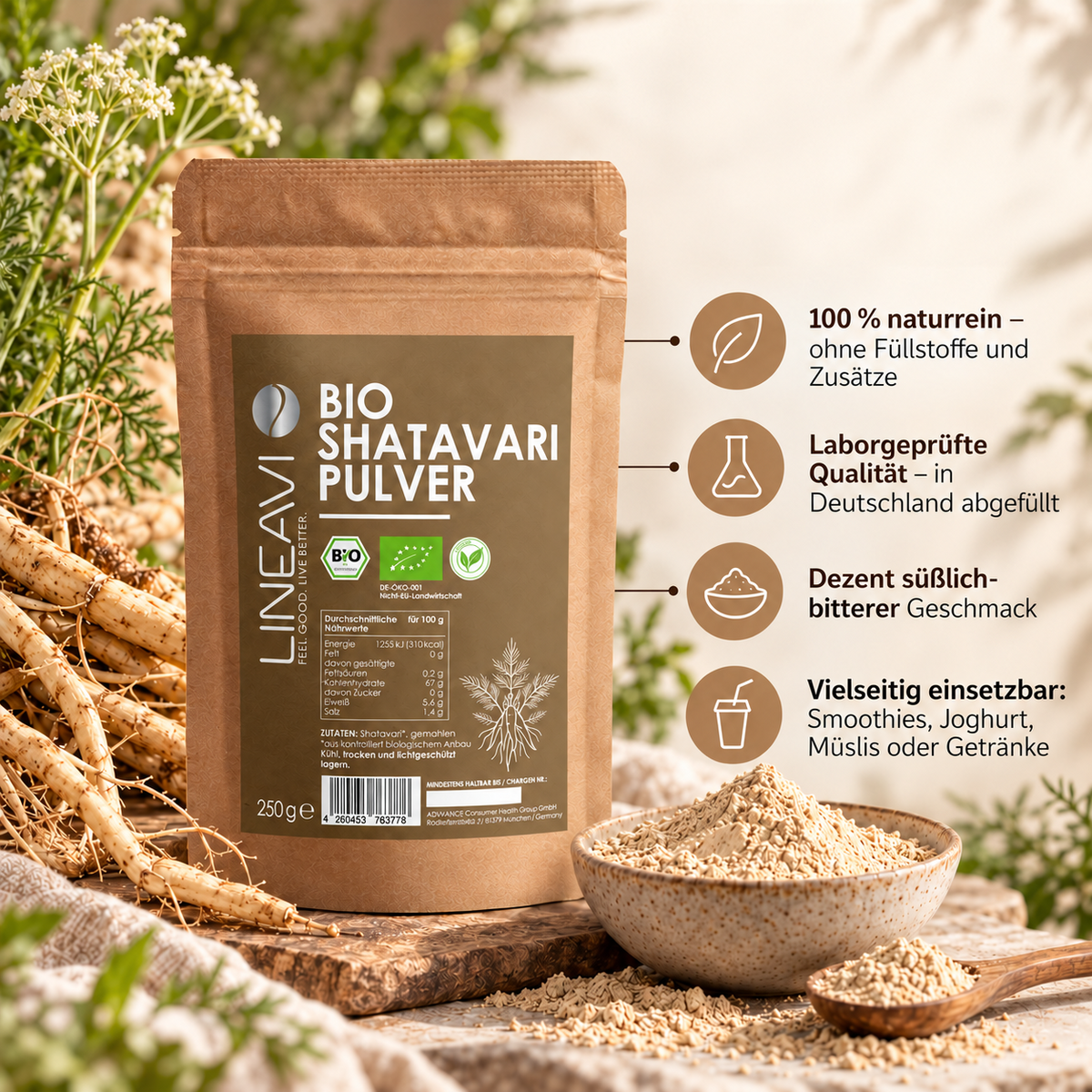 Bio Shatavari Pulver (250g)