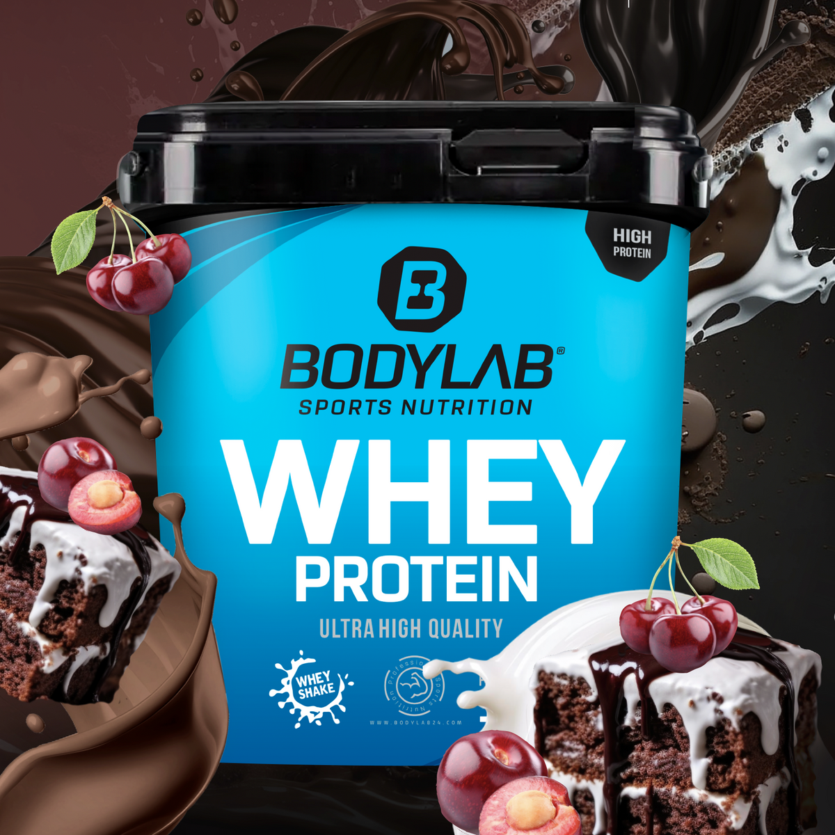 Whey Protein (2000g) Chunky Schwarzwälder Kirsch (Black Forest cherry cake)