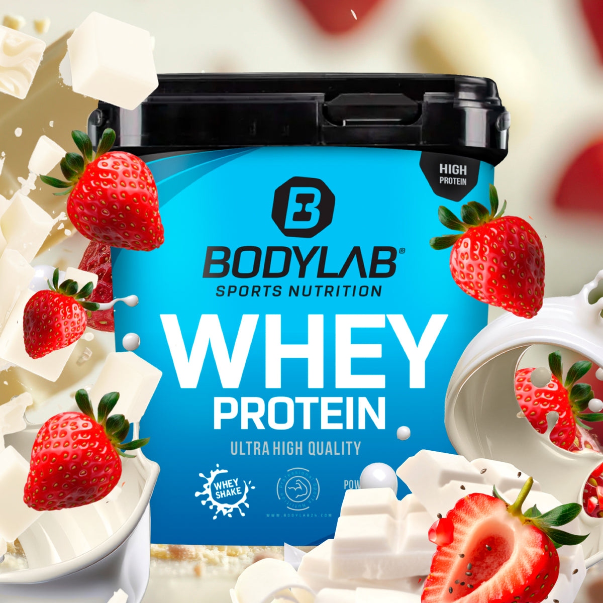 Whey Protein (2000g) Chunky Strawberry + white chocolate