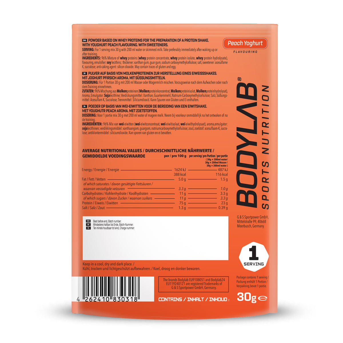 Whey Protein Probierboxen (8 Proben je 30g) Probierbox 2 (8x30g)