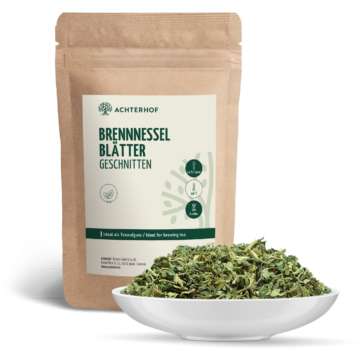 Brennnesselblätter geschnitten (1000g)