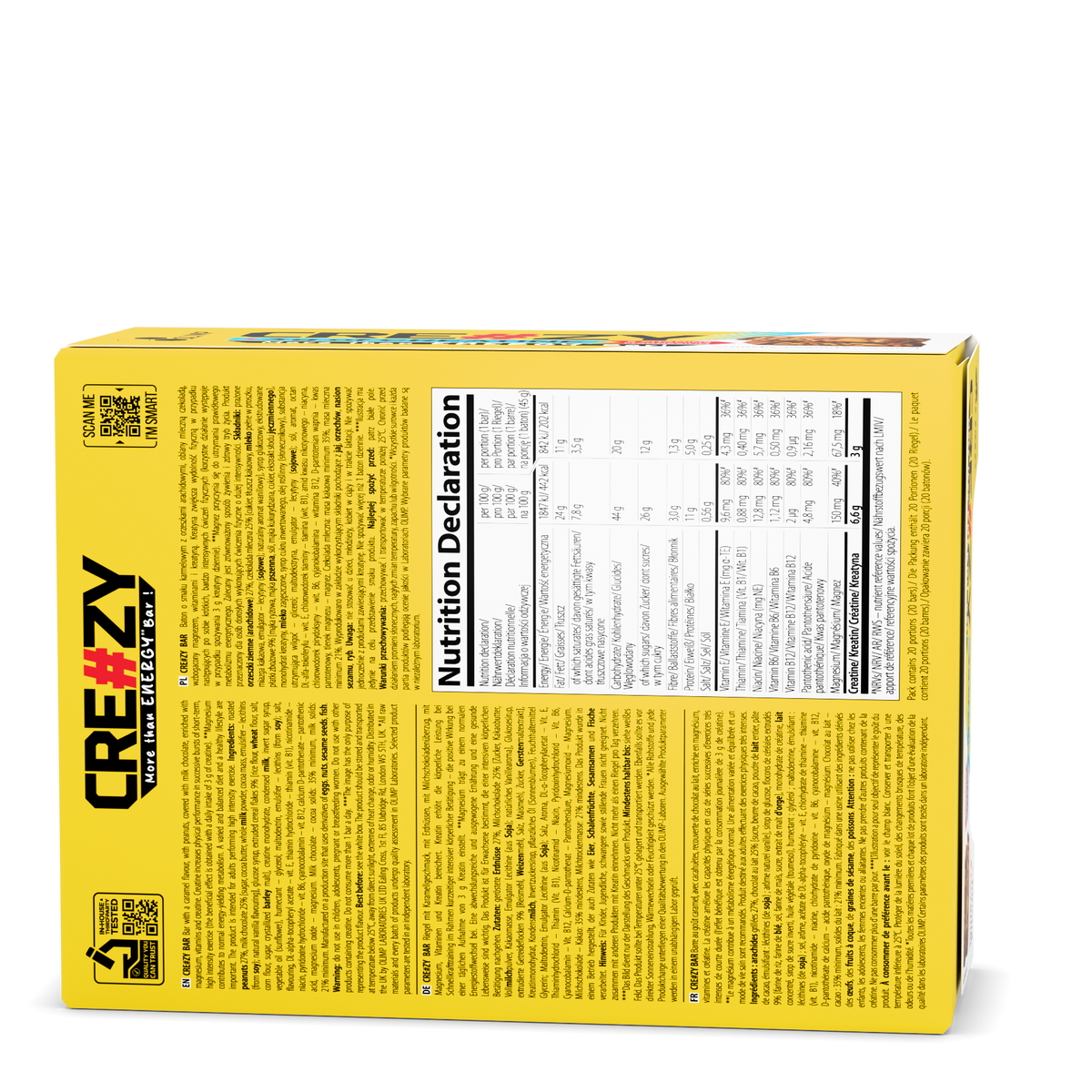CRE#ZY Bar (20x45g) Crunchy Peanut & Caramel