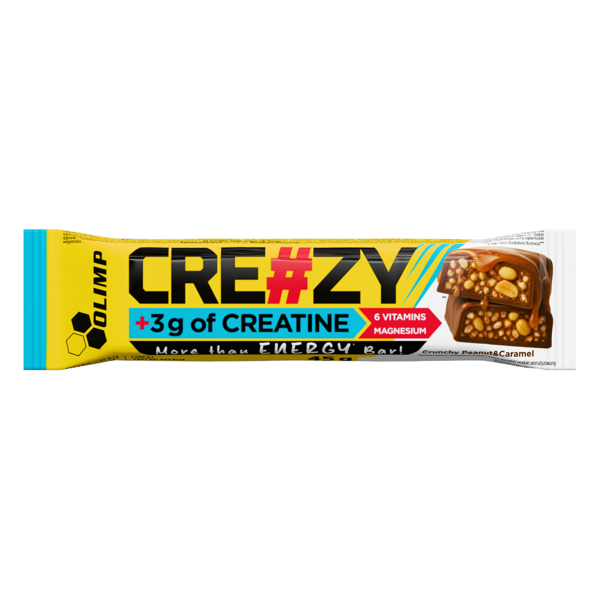 CRE#ZY Bar (20x45g) Crunchy Peanut & Caramel