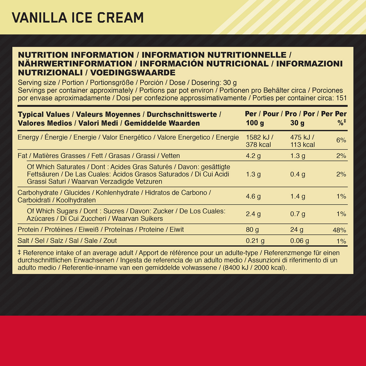 100% Whey Gold Standard (4530g) Vanilla Ice Cream